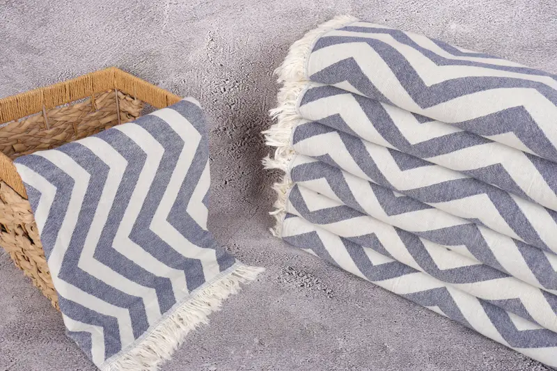Bathroom Towel, Best Beach Towel, Personalized Gift, Gym Towel, 70x40 Cotton Zigzag Design Towel, Monogrammed Turkish Towel, Turkish Towel Beach - 3