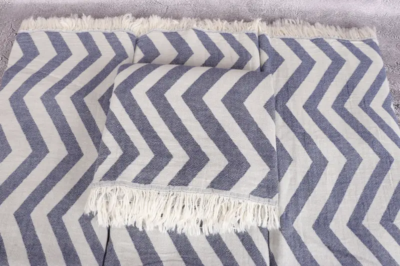 Bathroom Towel, Best Beach Towel, Personalized Gift, Gym Towel, 70x40 Cotton Zigzag Design Towel, Monogrammed Turkish Towel, Turkish Towel Beach - 4