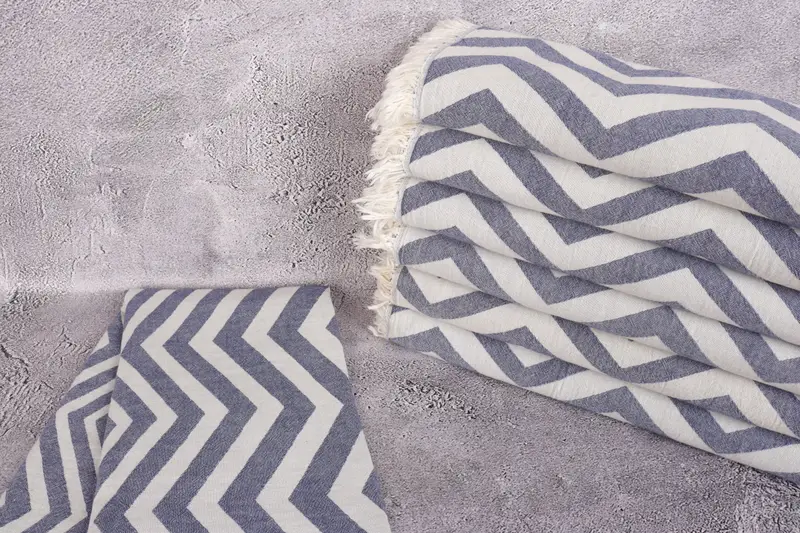 Bathroom Towel, Best Beach Towel, Personalized Gift, Gym Towel, 70x40 Cotton Zigzag Design Towel, Monogrammed Turkish Towel, Turkish Towel Beach - 2