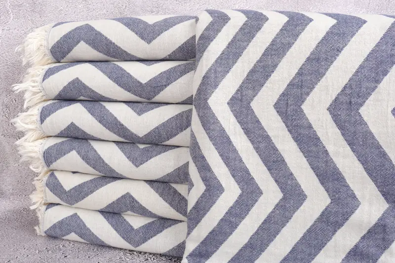 Bathroom Towel, Best Beach Towel, Personalized Gift, Gym Towel, 70x40 Cotton Zigzag Design Towel, Monogrammed Turkish Towel, Turkish Towel Beach - 1