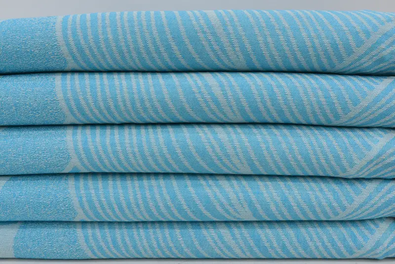 Wedding Shower Gift, Quick-dry peshtemal, 68x40 Cotton Striped Design Towel, Custom Wedding Gifts, Peshtemal Towel, Turkish Towel Monogram - 3