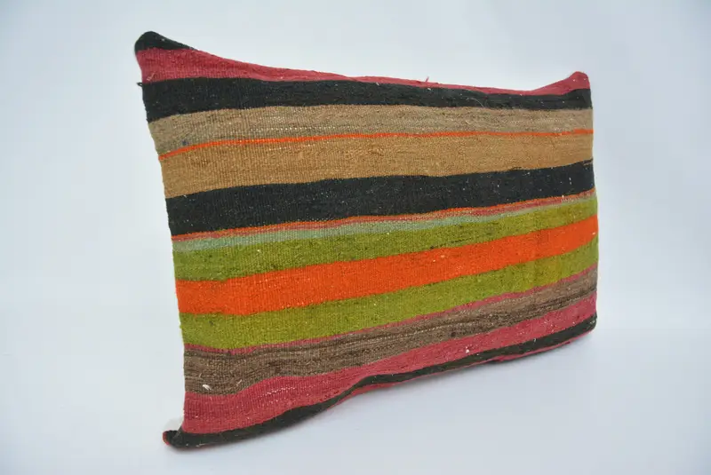 16x24 Red Cushion Case, Kilim Rug Pillow Cover, Pillow for Couch, Interior Designer Pillow, Floor Pillow, Pillow Sham, Ethnical Kilim Rug Pillow - 3