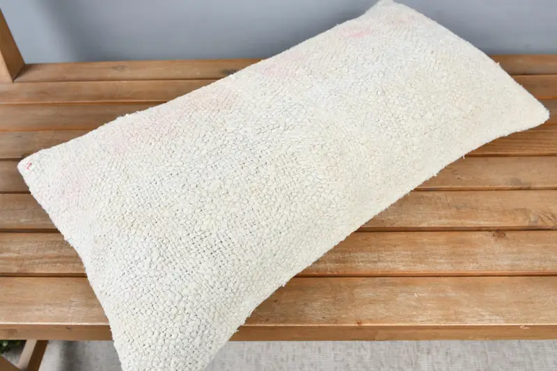 Kilim Pillow, 12x24 Beige Cushion, Boho Chic Pillow Case, Pillow Case, Gift Pillow, Bench Cushion Case, Boho Pillow - 2