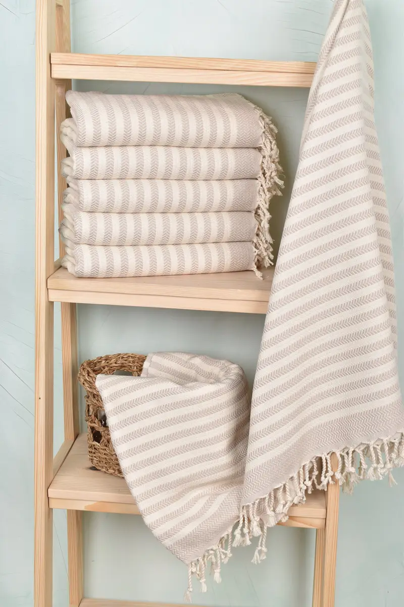 Beach towel, Large Turkish Towel, 70x40 Cotton Chevron Towel, Beach Bachelorette Party Decorations, Personalized Turkish Towel, Gift Towel - 3