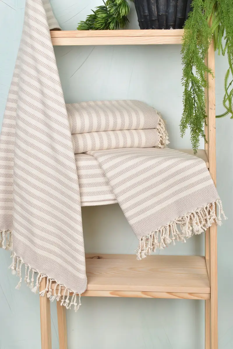 Beach towel, Large Turkish Towel, 70x40 Cotton Chevron Towel, Beach Bachelorette Party Decorations, Personalized Turkish Towel, Gift Towel - 6