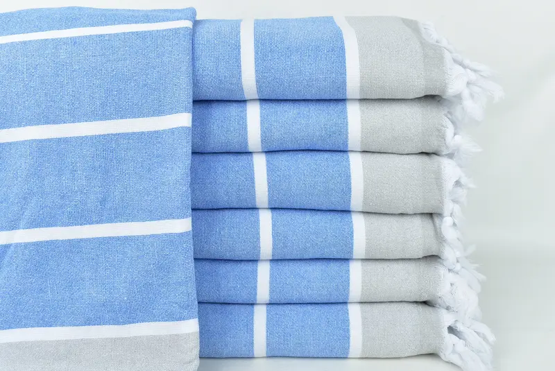 House Warming Gift, Bridesmaid Gifts, Scarf Towel, 68x40 Cotton Striped Terry Towel, Personalized Turkish Towel, Family Gift Basket, Quick-dry towel - 1
