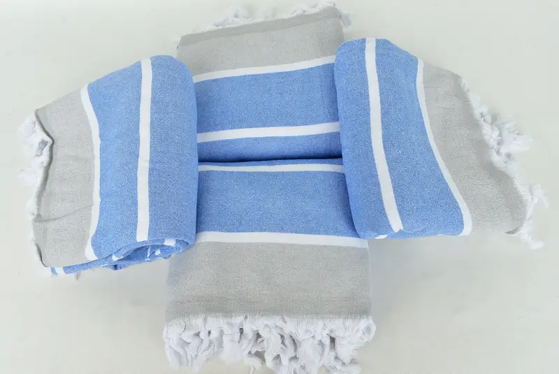 House Warming Gift, Bridesmaid Gifts, Scarf Towel, 68x40 Cotton Striped Terry Towel, Personalized Turkish Towel, Family Gift Basket, Quick-dry towel - 6