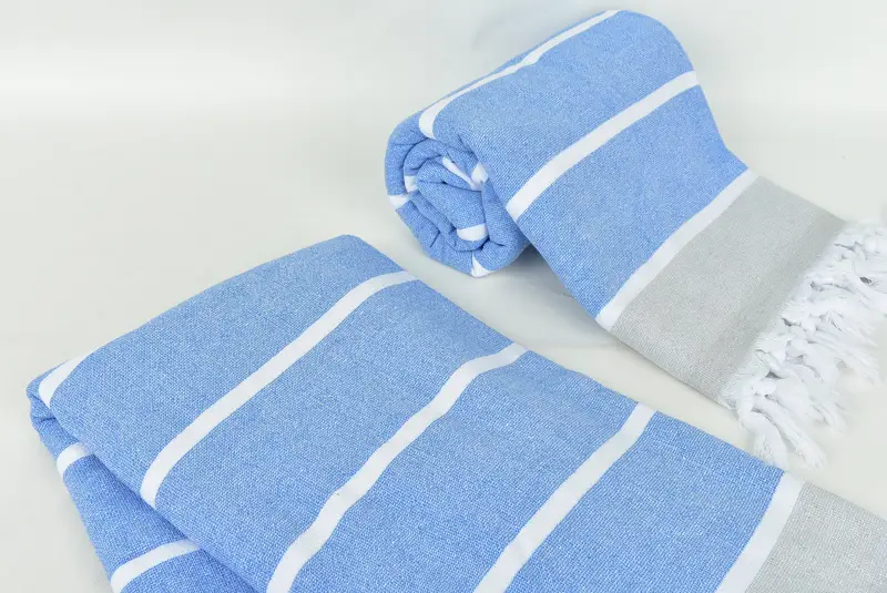 House Warming Gift, Bridesmaid Gifts, Scarf Towel, 68x40 Cotton Striped Terry Towel, Personalized Turkish Towel, Family Gift Basket, Quick-dry towel - 7