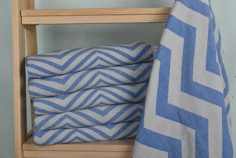 Personalized Gift For Her, Best Friend Gift, Gym Towel, Family Gift Basket, Beach towel, 70x40 Cotton Zigzag Design Towel, Bridesmaid Gift Towel - 2