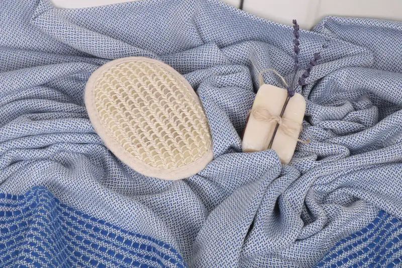Organic Turkish towel, Absorbent towel, Home Decor Towel, Quick-Dry Beach Towel, 70x36 Cotton Striped Towel, Thin and lightweight Turkish peshtemal - 7
