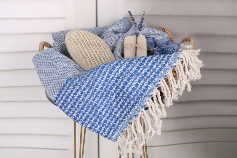 Organic Turkish towel, Absorbent towel, Home Decor Towel, Quick-Dry Beach Towel, 70x36 Cotton Striped Towel, Thin and lightweight Turkish peshtemal - 2