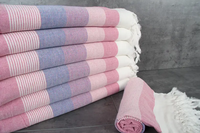 68x40 Cotton Striped Towel, Wedding Favors, Bridal Party Gifts, Bachelorette Party Gifts, Embroidered Beach Towel, Personalized Turkish Towel - 2