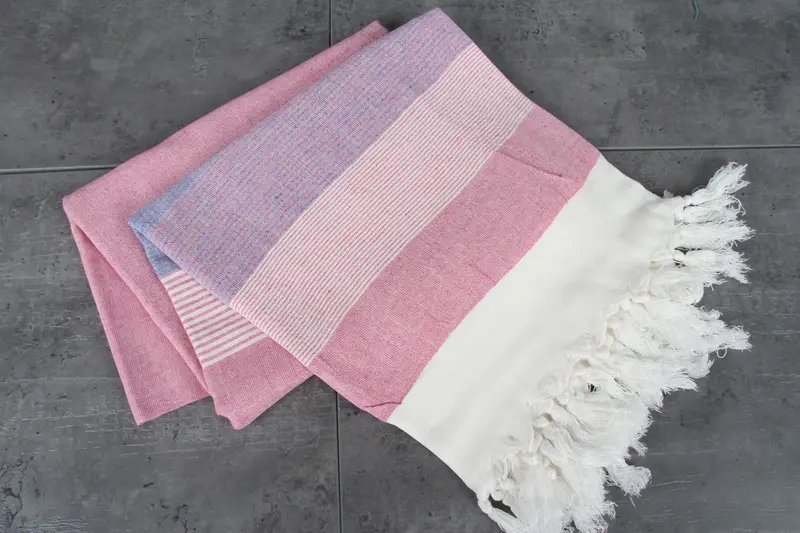 68x40 Cotton Striped Towel, Wedding Favors, Bridal Party Gifts, Bachelorette Party Gifts, Embroidered Beach Towel, Personalized Turkish Towel - 5