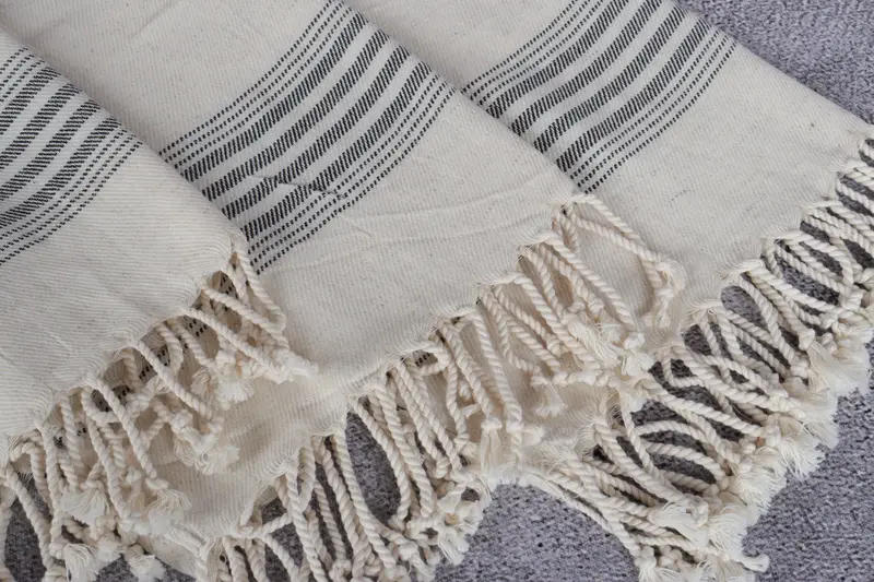 Bridesmaid Gifts, Welcome Wedding Gift, Towel With Name, Personalized Gifts, Organic Towel, 36x18 Linen Striped Towel, Personalized Dish Towel - 5