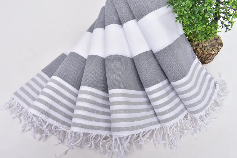 Monogram Tea Towel, Small Bath Towels, Personalized Kitchen Towel, Decorative Towel, 40x24 Cotton Striped Towel, Personalized Gift, Bridesmaid Gift - 4