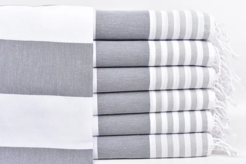 Monogram Tea Towel, Small Bath Towels, Personalized Kitchen Towel, Decorative Towel, 40x24 Cotton Striped Towel, Personalized Gift, Bridesmaid Gift - 1