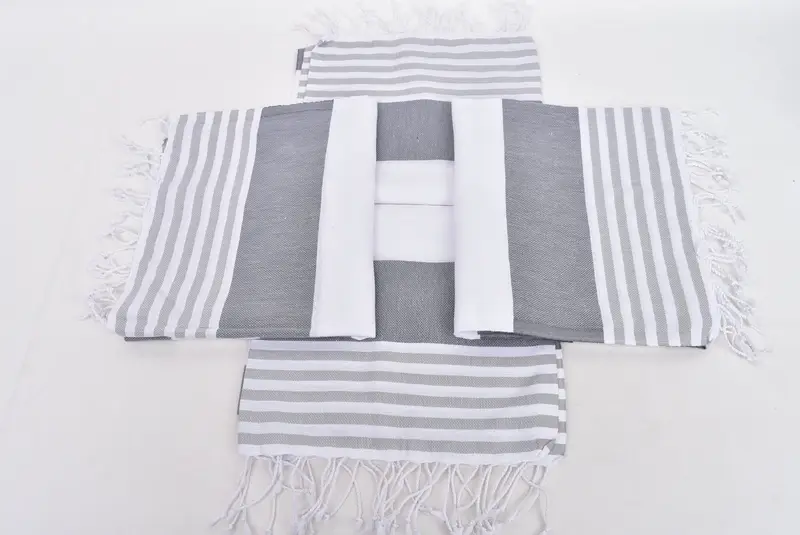 Monogram Tea Towel, Small Bath Towels, Personalized Kitchen Towel, Decorative Towel, 40x24 Cotton Striped Towel, Personalized Gift, Bridesmaid Gift - 6