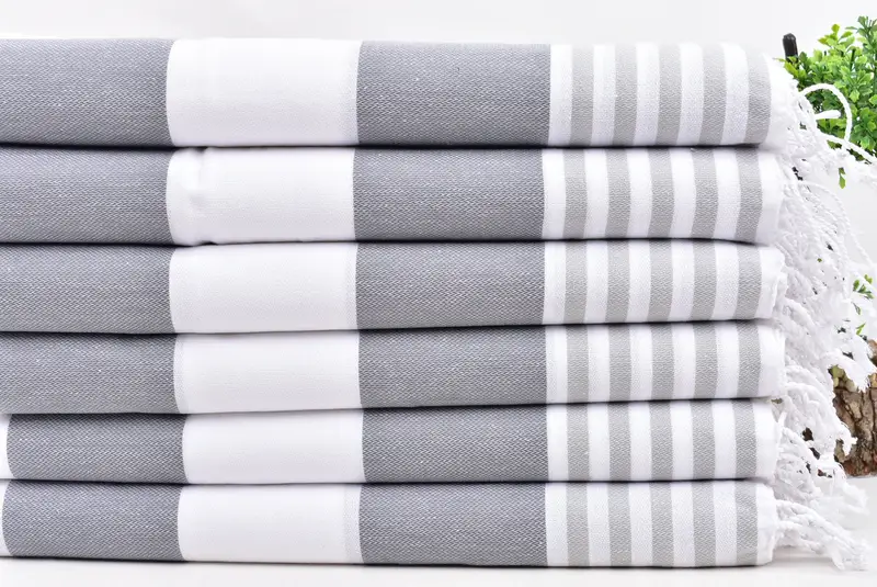 Monogram Tea Towel, Small Bath Towels, Personalized Kitchen Towel, Decorative Towel, 40x24 Cotton Striped Towel, Personalized Gift, Bridesmaid Gift - 3