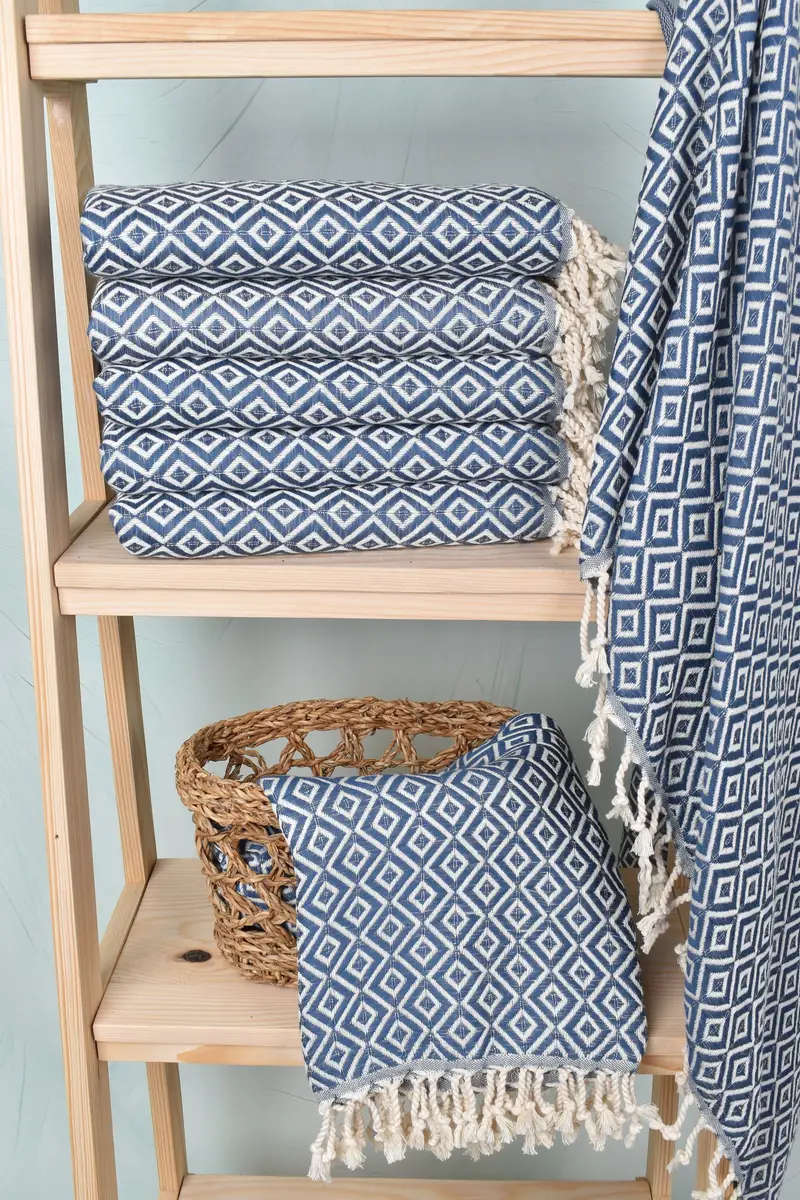 Organic towel, Embroidery Towel, Spa Gift, Best Wedding Gift, Girls Weekend Favors, Turkish Towel Beach, Fouta towel, 70x40 Cotton Diamond Towel - 3