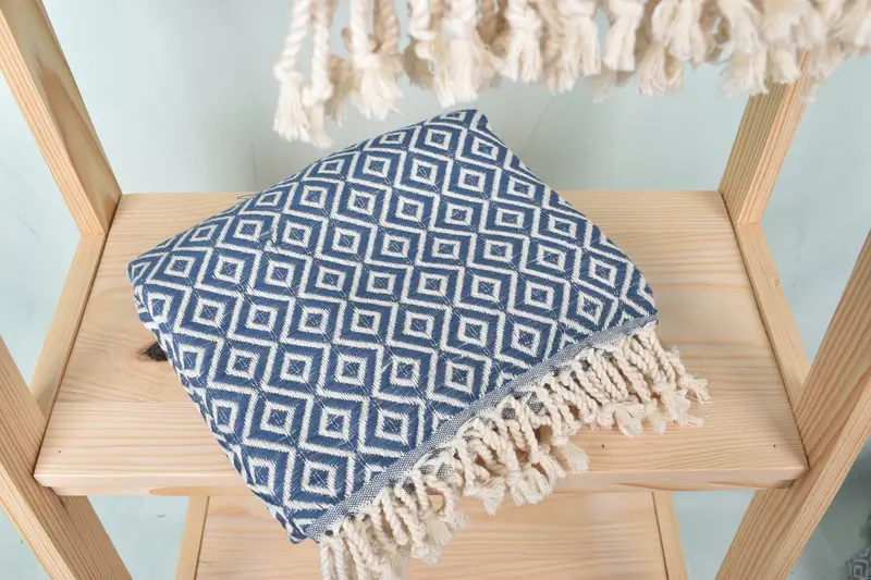 Organic towel, Embroidery Towel, Spa Gift, Best Wedding Gift, Girls Weekend Favors, Turkish Towel Beach, Fouta towel, 70x40 Cotton Diamond Towel - 5