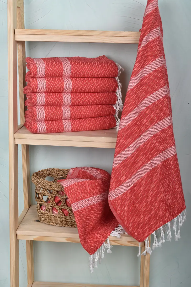 Bachelorette Party Gift, Turkish Bath Towel Set, Best Friend Christmas Gift, 70x36 Cotton Striped Towel, Absorbent Turkish towel, Turkish hand towel - 3
