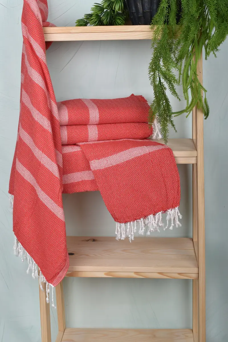 Bachelorette Party Gift, Turkish Bath Towel Set, Best Friend Christmas Gift, 70x36 Cotton Striped Towel, Absorbent Turkish towel, Turkish hand towel - 6