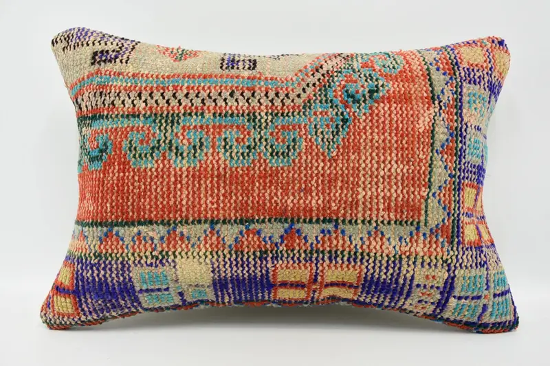 Interior Designer Pillow, 16x24 Red Pillow Cover, Ethnic Throw Cushion Case, Kilim Pillow Cover, Cushion Cover, Vintage Kilim Throw Pillow - 1