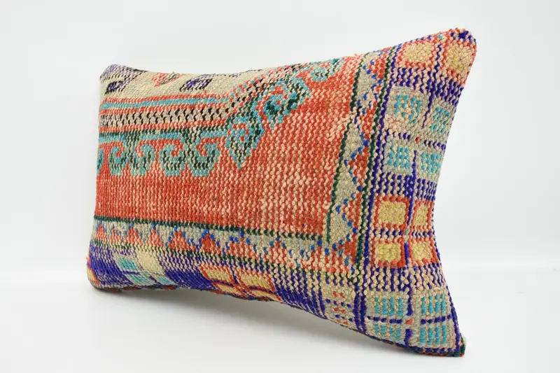 Interior Designer Pillow, 16x24 Red Pillow Cover, Ethnic Throw Cushion Case, Kilim Pillow Cover, Cushion Cover, Vintage Kilim Throw Pillow - 4