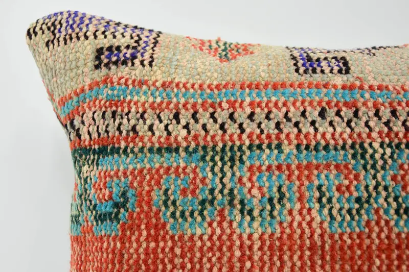 Interior Designer Pillow, 16x24 Red Pillow Cover, Ethnic Throw Cushion Case, Kilim Pillow Cover, Cushion Cover, Vintage Kilim Throw Pillow - 2