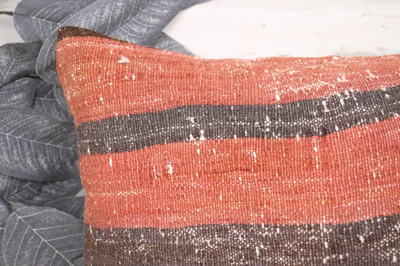 Handmade Kilim Cushion, Pillow, Turkish Kilim Pillow, 14x14 Red Cushion, Art Deco Pillow, Kilim Pillow Cover, Art Deco Cushion - 2