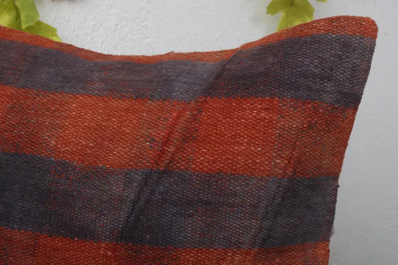 Ethnical Kilim Rug Pillow, Kilim Cushion Sham, Vintage Throw Pillow Sham, 16x16 Blue Cushion, Cushion Case, Vintage Kilim Throw Pillow - 5