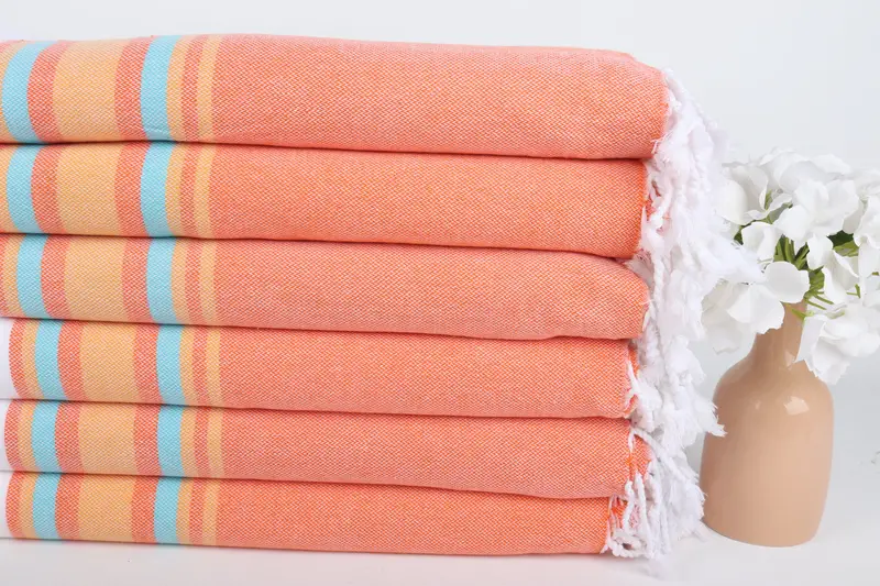 Wedding Gifts Towel, Travel towel, Custom Name Towel, Hammam towel, Turkish Beach Towel Monogram, Maid Of Honor Gift, 70x40 Cotton Striped Towel - 3