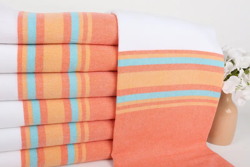 Wedding Gifts Towel, Travel towel, Custom Name Towel, Hammam towel, Turkish Beach Towel Monogram, Maid Of Honor Gift, 70x40 Cotton Striped Towel - 2