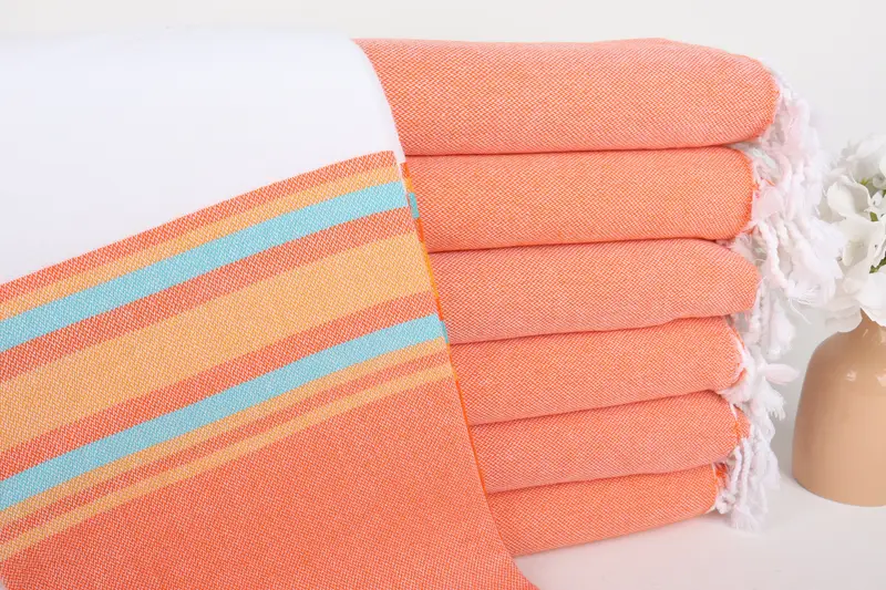 Wedding Gifts Towel, Travel towel, Custom Name Towel, Hammam towel, Turkish Beach Towel Monogram, Maid Of Honor Gift, 70x40 Cotton Striped Towel - 1