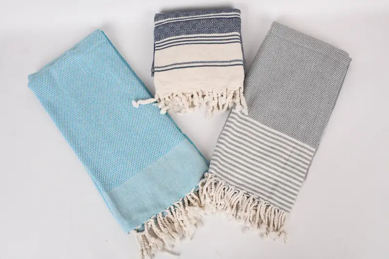70x40 Cotton Set of 8 Towel, Gifts For Him, Lightweight towel, Embroidery Towels, Embroidered Towel, Luxury Turkish beach towel for summer vacation - 6