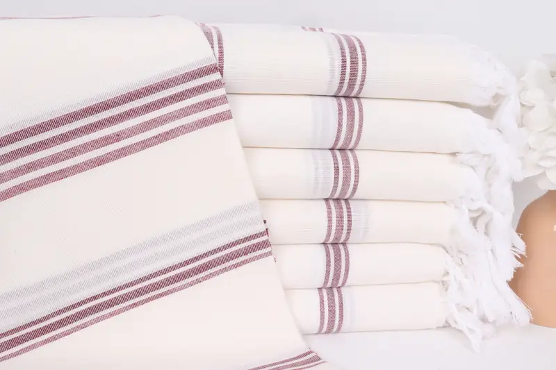 Housewarming Gift, Towel With Name, Luxury towel, Mother Of The Groom Gift, Best Beach Towel, 70x40 Cotton Striped Towel, Bachelorette Party Gifts - 1