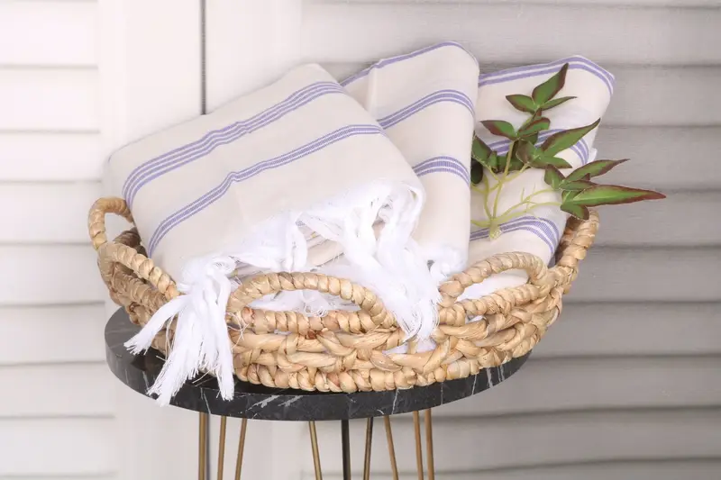 70x40 Cotton Striped Towel, Quick-Dry Beach Towel, Handmade Turkish hammam towel, Beach Towel Bulk, Sand-free towel, Yoga Towel, Maid Of Honor Gift - 5