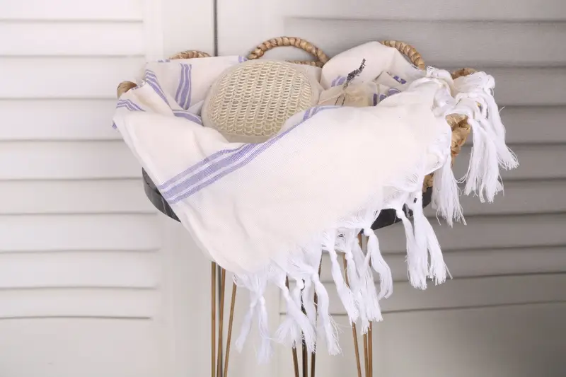 70x40 Cotton Striped Towel, Quick-Dry Beach Towel, Handmade Turkish hammam towel, Beach Towel Bulk, Sand-free towel, Yoga Towel, Maid Of Honor Gift - 3