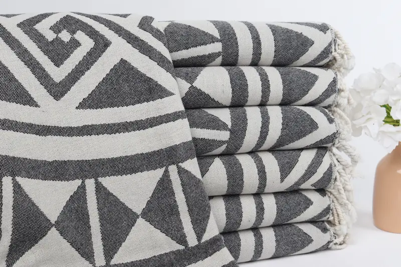 Gifts For Him, Personalize Gift, Summer Gift, Quick-dry travel peshtemal towel, Spa Gift Towel, Bridal Shower Favors, 70x40 Cotton Geometric Towel - 2