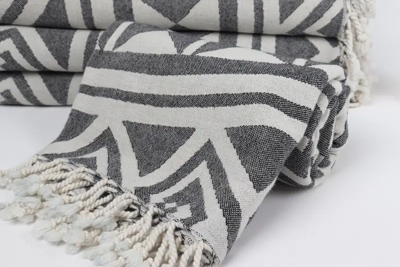 Gifts For Him, Personalize Gift, Summer Gift, Quick-dry travel peshtemal towel, Spa Gift Towel, Bridal Shower Favors, 70x40 Cotton Geometric Towel - 5
