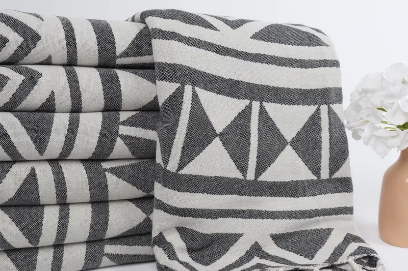Gifts For Him, Personalize Gift, Summer Gift, Quick-dry travel peshtemal towel, Spa Gift Towel, Bridal Shower Favors, 70x40 Cotton Geometric Towel - 3