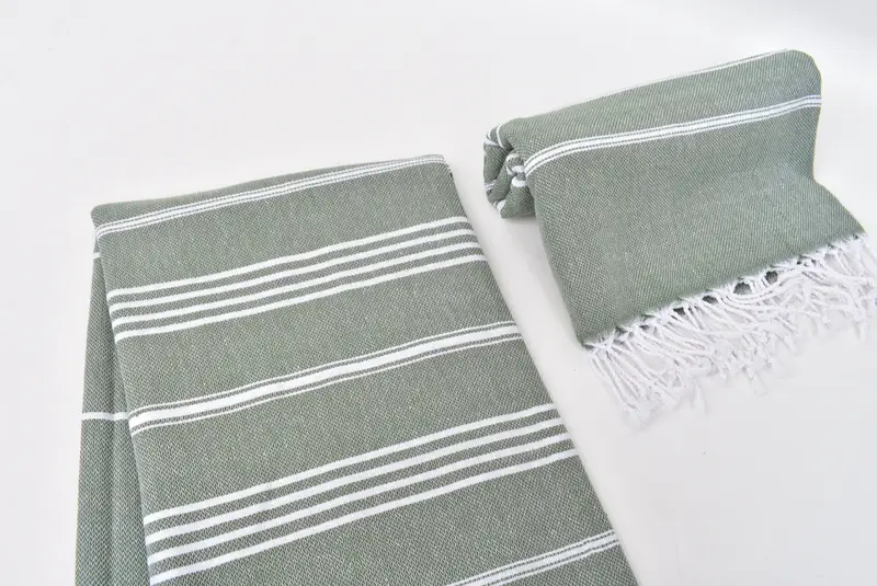Large Turkish Towel, 70x40 Cotton Striped Towel, Welcome Wedding Gift, Monogrammed Beach Towel, Monogram Beach Towel, Beach Theme Wedding Gift - 7