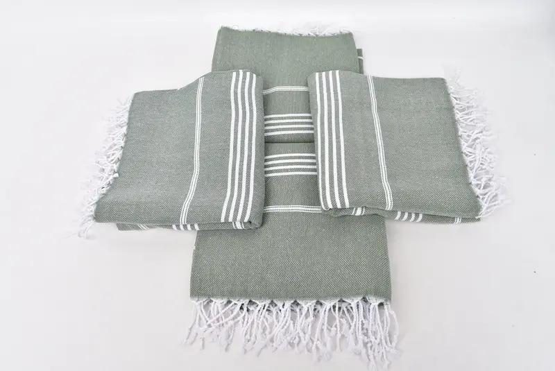 Large Turkish Towel, 70x40 Cotton Striped Towel, Welcome Wedding Gift, Monogrammed Beach Towel, Monogram Beach Towel, Beach Theme Wedding Gift - 6