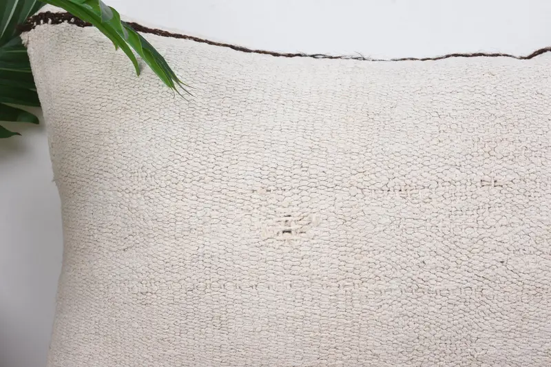 Vintage Kilim Throw Pillow, Rustic Cushion, Pillow for Couch, Kilim Pillow, Decorative Cushion Case, 16x24 White Pillow Cover, Pillow - 2