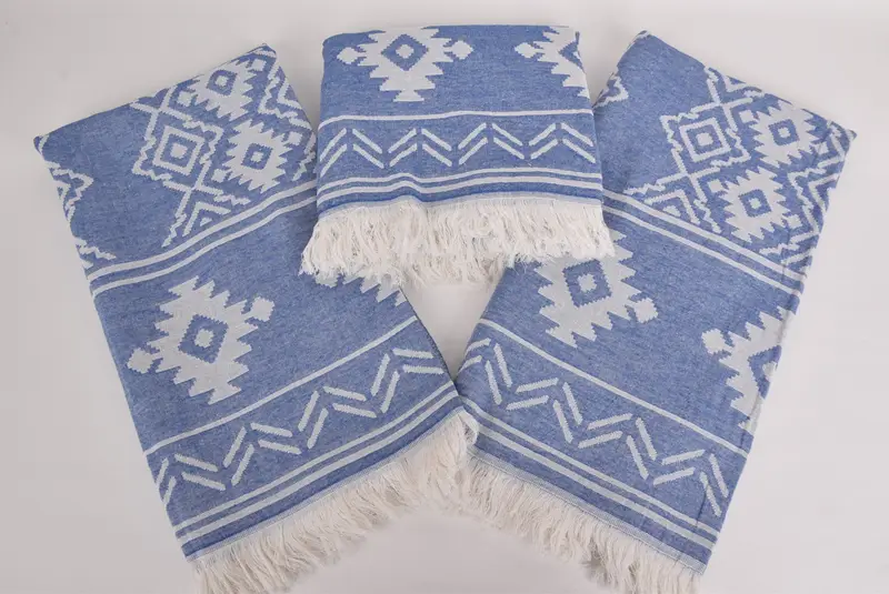 74x40 Cotton Geometric Towel, Absorbent Turkish towel, Beach Wedding Favor, Personalized Gift For Him, Organic Turkish towel, Bridal Shower Favors - 6