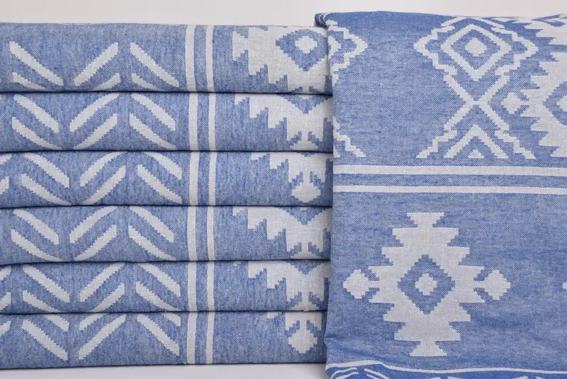 74x40 Cotton Geometric Towel, Absorbent Turkish towel, Beach Wedding Favor, Personalized Gift For Him, Organic Turkish towel, Bridal Shower Favors - 1