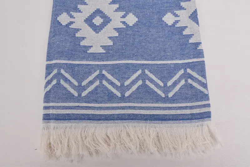 74x40 Cotton Geometric Towel, Absorbent Turkish towel, Beach Wedding Favor, Personalized Gift For Him, Organic Turkish towel, Bridal Shower Favors - 3