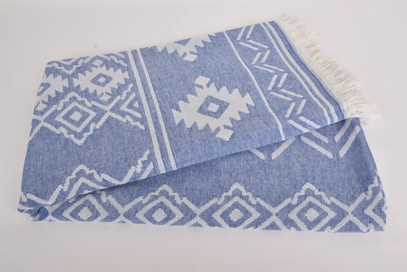 74x40 Cotton Geometric Towel, Absorbent Turkish towel, Beach Wedding Favor, Personalized Gift For Him, Organic Turkish towel, Bridal Shower Favors - 4