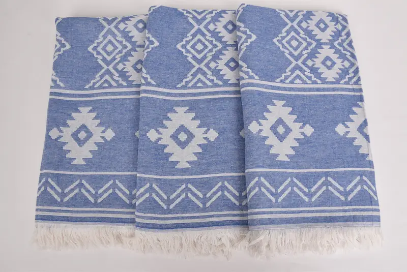 74x40 Cotton Geometric Towel, Absorbent Turkish towel, Beach Wedding Favor, Personalized Gift For Him, Organic Turkish towel, Bridal Shower Favors - 7