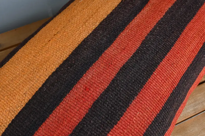 Vintage Pillow, 16x24 Red Cushion, Pillow, Boho Throw Cushion, Nautical Throw Pillow Cover, Nomadic Cushion Case, Kilim Pillow, Kilim Pillow Cover - 4